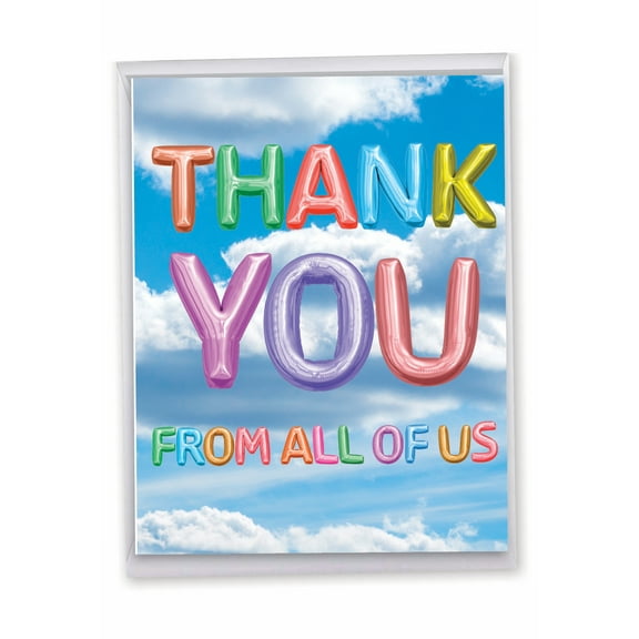1 Big Thank You Card with Envelope (8.5 x 11 Inch) - Inflated Messages Thank You Thank You J5651OTYG-US