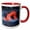 Red/White, variant on 3drose, Kilauea Lava Flow Near Former Town of Kalapana, Big Isl, Hawaii, Usa, 15oz Two-tone Blue Mug