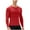 Red, variant on Fashion Men's Long Sleeve Shirts Crewneck Casual Solid Color Running Fitness Leotard High-elastic Exercise Basic Pullover Shirt S-2XL