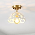 thumbnail image 7 of Safavieh 8.25" Eldrid Mid-Century Iron Flush Mount Lights, White, 7 of 7