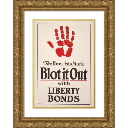 James Allen St. John 17×24 Gold Ornate Framed and Double Matted Museum Art Print Titled – The Hun – His Mark – Blot it Out with Liberty Bonds (1918) James Allen St. John 17×24 Gold Ornate Framed and Double Matted Museum Art Print Titled – The Hun – His Mark – Blot it Out with Liberty Bonds (1918)