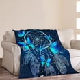thumbnail image 2 of Butterfly Blanket Dream Catcher Butterfly Throw Blanket Gifts for Dream Catcher Lovers Blue Butterfly Dream Catcher Blanket Gifts for Girls Kids Women Soft Warm Cozy Flannel Blanket 50"x60", 2 of 6
