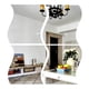 thumbnail image 5 of Espejo de pared autoadhesivo de 6 piezas Espejo de pared adhesivo plateado, forma de onda (L) JM, 5 of 5