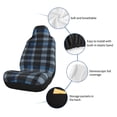 thumbnail image 6 of Car Seat Covers Are Protected From Dust And Spillage And Elastic Straps Are Easy To Install For Easy Car Suv Truck Delivery Darkslateblue Buffalo Plaid Check Tartan Scotland_4 2 Pcs, 6 of 8