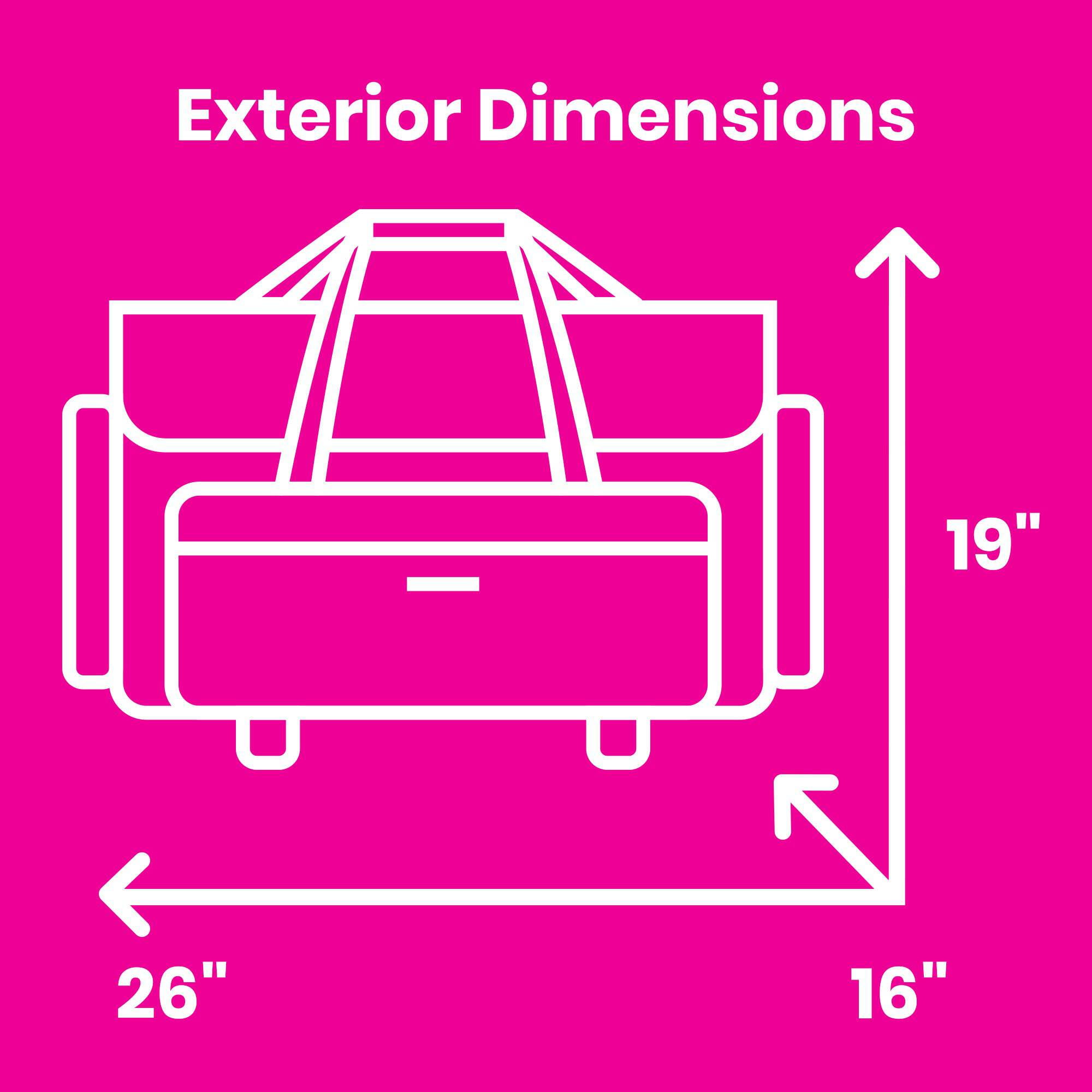 Everything Mary XXL Wheeled Sewing Machine Bag Sewing Machine Case - Durable, Spacious Storage with 4 Wheels, Multiple Pockets for Sewing & Craft Supplies