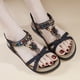 thumbnail image 5 of Sandalias planas para mujer Sandalias de estilo étnico antideslizantes cómodas para fiestas y vacaciones, 5 of 9