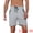 Gray, variant on Men's Solid Color Elastic Waistband Lightweight Swimwear Shorts 34 Gray