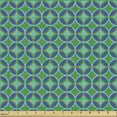 thumbnail image 2 of Ambesonne Vintage Fabric by the Yard Upholstery, Nostalgic Symmetry Ornament, 1 Yard, Fern Green Turquoise, 2 of 5