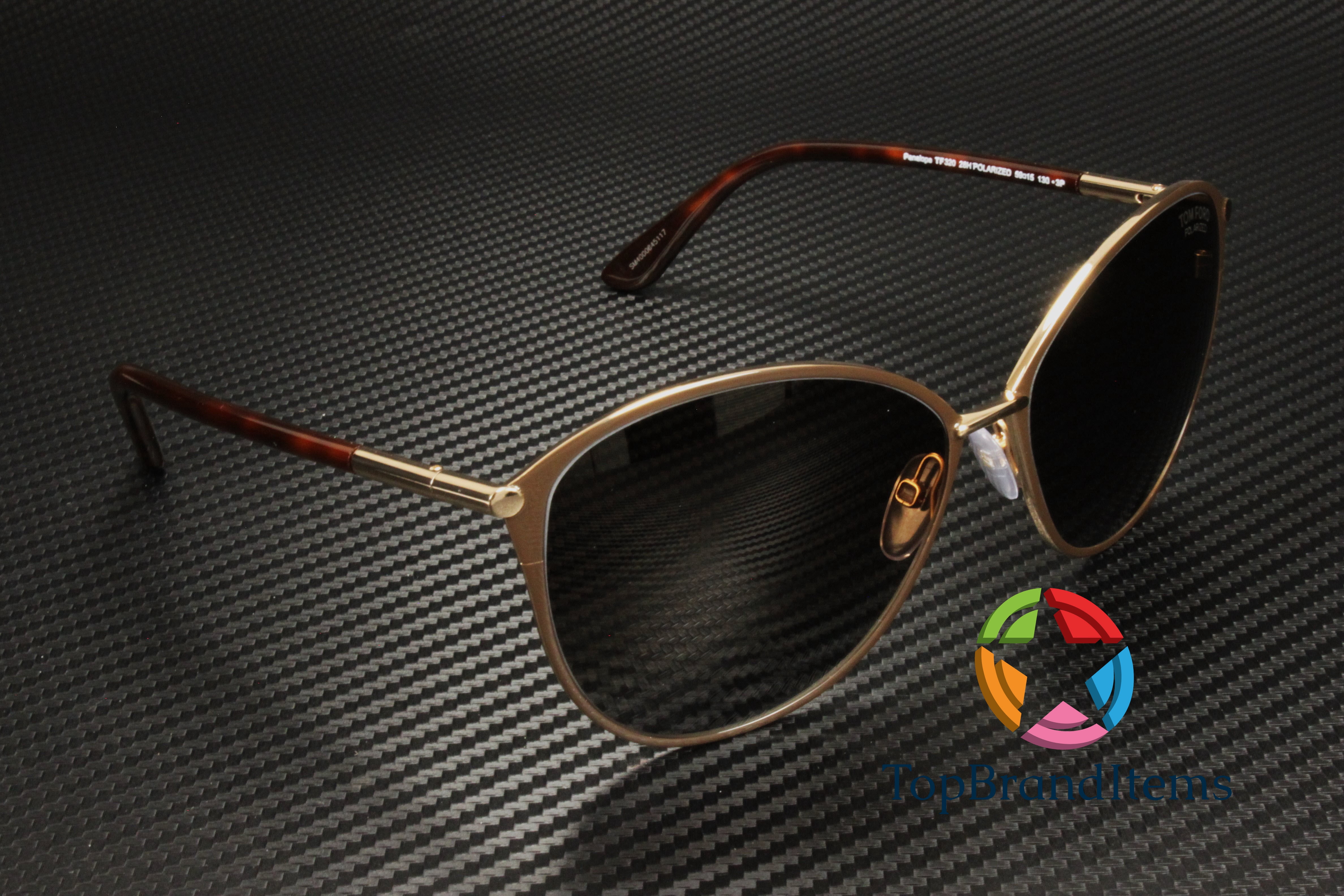 Tom Ford Sunglasses, FT 0320 Penelope 28H, Shiny Rose Gold 