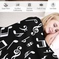 thumbnail image 3 of Blue Musical Notes Pattern Flannel Fleece Throw Blanket 50x60 Inches Soft Blanket for Couch,Cozy,Warm,Lightweight, 3 of 6