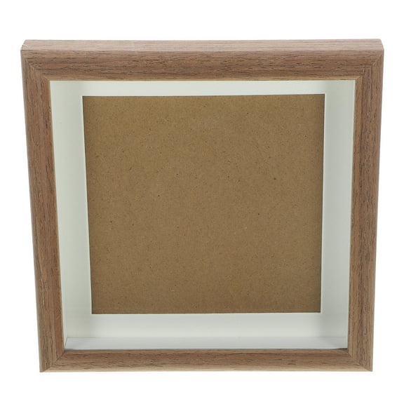 KALLORY 1Set Desk Picture Frame Walnut Square for Home Decor Family Photo Use