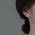 thumbnail image 2 of Solid 925 Sterling Silver Tiny Bow Earrings Stud for Women Teens Small Bowknot post Stud Earrings, 2 of 12