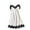 A1-White433, variant on XIAOCHA Summer Lace Trim Satin Mini for Women Solid Spaghetti Strap V Neck Sleepwear Dresses