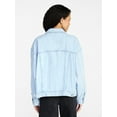 thumbnail image 5 of No Boundaries Oversized Cotton Denim Jacket, Women's XXS-XXL, 5 of 7