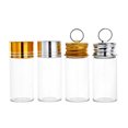 10ml Mini Transparent Glass Bottles with Hanging Ring Aluminium Lids