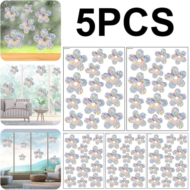GORGECRAFT 4 Calcomanías Estáticas De Flores De La Vida Para Ventanas, Calcomanías De Vidrio Para Puerta