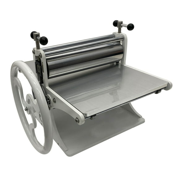 12.9"*19.69" Print Making Machine Manual Slab Roller Machine White for Woodblock Copperplate Prints