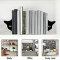 thumbnail image 6 of Sylvtty 2Pcs Cat Book Stand Whimsical 3D Cat Design Sturdy Metal Construction Booklocks Powder-coated Decorative Bookends, 6 of 7