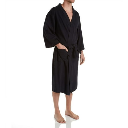 Robe Footwear - Men's Hanes 5071T Tall Man Solid Waffle Knit Spa Robe