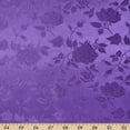thumbnail image 3 of Rose Jacquard Satin 59/60 Inch Polyester Shiny 160 GSM Mediumweight Fabric By The Yard For Sewing, Apparel, & Décor - Purple (5 Yards), 3 of 4