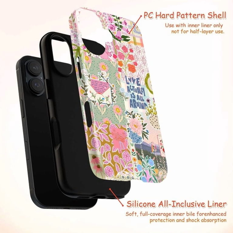 Love Actually Is All Around Floral Patchwork Phone Case