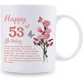 thumbnail image 2 of 53rd Birthday Gifts for Women - Happy 53rd Birthday Mug for Women - 53rd Birthday Gifts for Wife Mom Friend Sister Aunt Coworker - 11oz Coffee Mug (53rd Birthday Gift), 2 of 7