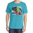 thumbnail image 2 of Wild Bobby,Cute Rainbow Neon Doberman Dog Lover Garment-Dyed Washed Look Short Sleeve Tees, Blue Lagoon, Small, 2 of 3