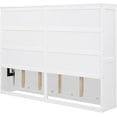 thumbnail image 4 of Modern Farmhouse Solid Wood Murphy Bed Chest/Space Saving/Wood Slat Support/Queen,White, 4 of 7