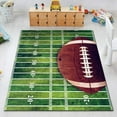 thumbnail image 5 of Biplut Football Carpet Interesting Sports Scene Design Anti-slip Printing Machine Washable Noise Reduction Playing Football Rectangle Artificial Turf Soccer Field Thickened Rug for Living Room, 5 of 12