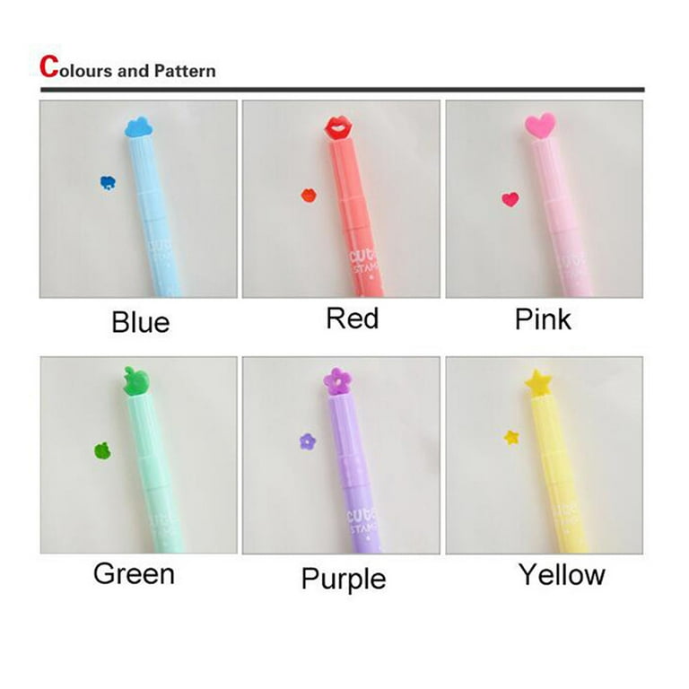 SagaSave Rainbow Color Gel Pen Highlighter Pens Markers Writing Drawing  Marking Pens Randomly Color 