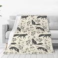 thumbnail image 1 of Fotbe Vintage Moon Fox Manta de Franela Acolchonada con Estampado, Súper Suave y Esponjosa, Extra Grande para Sofá, Cama, Uso Todo el Año-60"x50", 1 of 7