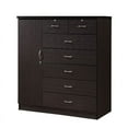 thumbnail image 3 of Pemberly Row Tall 7 Drawer Chest with 2 Locking Drawers in Chocolate, 3 of 5