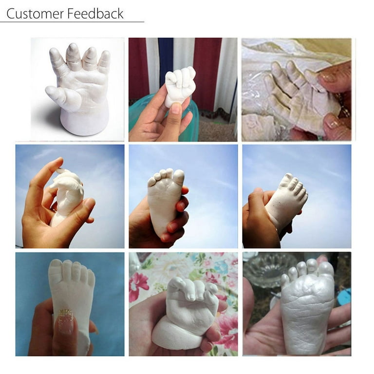 HOTBEST 3D Hand & Foot Print Mold Powder Plaster Casting Kit