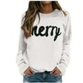 thumbnail image 2 of Merry Christmas Sweatshirts for Women 2025 Long Sleeve Crewneck Casual Cute Xmas Graphic Sweatshirt Pullover Tops, 2 of 6