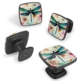 thumbnail image 2 of 4 Pcs Cabinet Handle Drawer Pulls Dragonfly Knobs with Screws Square Furniture Office Cabinet Knob Decoration, 2 of 7