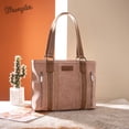thumbnail image 3 of Wrangler Distressed Tote Bag for Women Western Purse Multi Pockets Handbags and Shoulder Bag, Dark Pink, 3 of 6