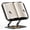 black, variant on SupeDesk Adjustable Wooden Book Stand for Reading, 360° Rotating Cookbook Holder with Page Clips, Foldable Display Stand for Recipes, Magazines, Tablets & Laptops, Retro-Style Book Holder, Black