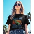 thumbnail image 3 of Dinosaur Cartoon Animal Womens Tshirt Graphic Tees Cotton Crew Neck T-Shirts, Casual Short Sleeve Shirts for Women Teen Girl Gradient Stripe, 3 of 3