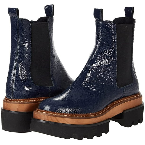 Free People Vance Double Tab Chelsea Boot Ink EU 38 US Womens 8 M