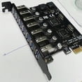thumbnail image 3 of 2X USB 3.0 PCI-E Expansion Card Adapter 7 Ports Hub Adapter External Controller PCI-E Extender PCI Express Card, 3 of 5