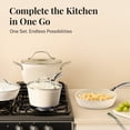 thumbnail image 5 of Gotham Steel Diamond Hammered Nonstick Pots and Pans 10 Piece Ceramic Kitchen Cookware Set Cream, 5 of 8