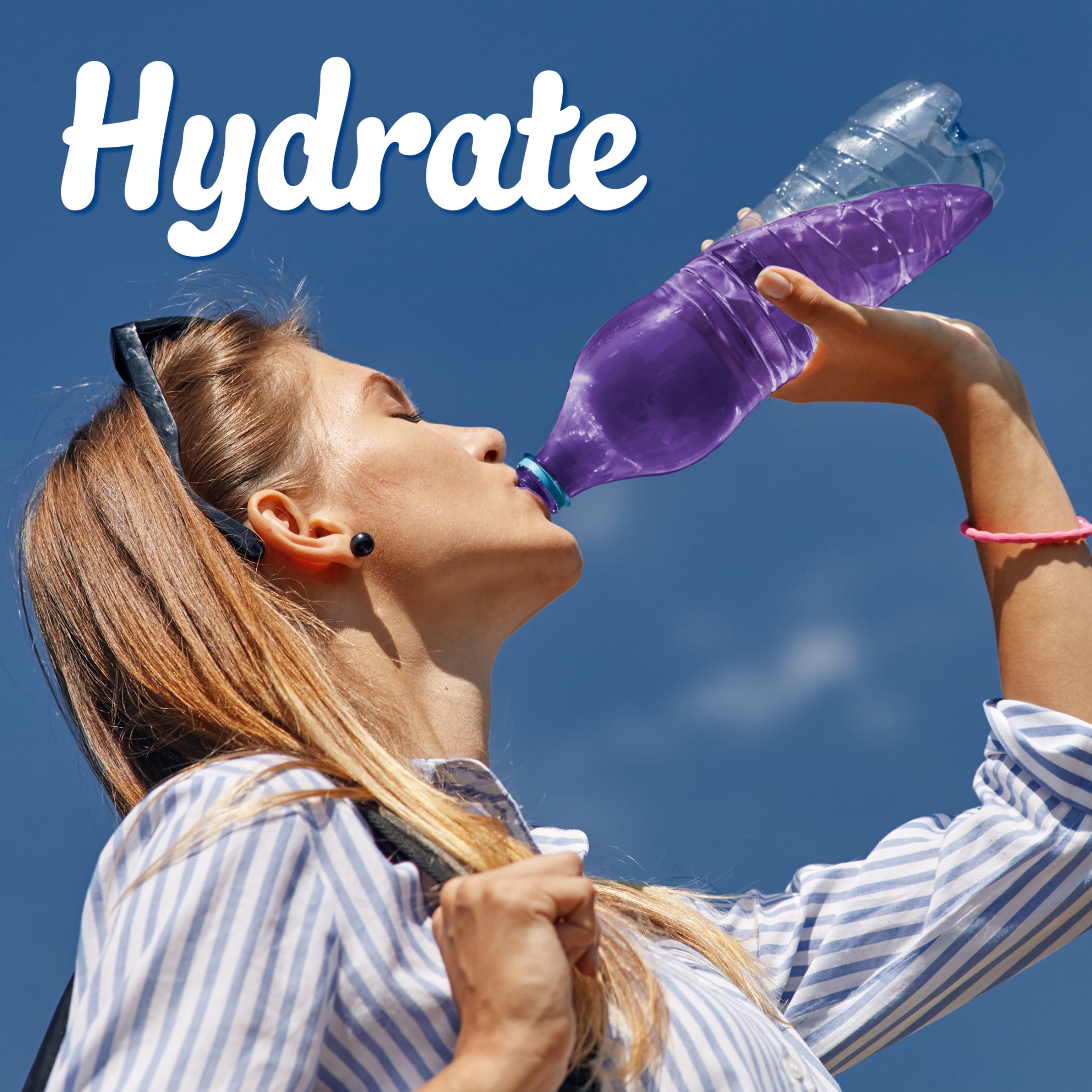 (2 pack) Crystal Light Drink Mix with Caffeine, 30 Packets, for Convenient On-the-Go Flavorful Hydration, Grape Natural Flavor with Other Natural Flavor, Zero Sugar, 3.35 oz