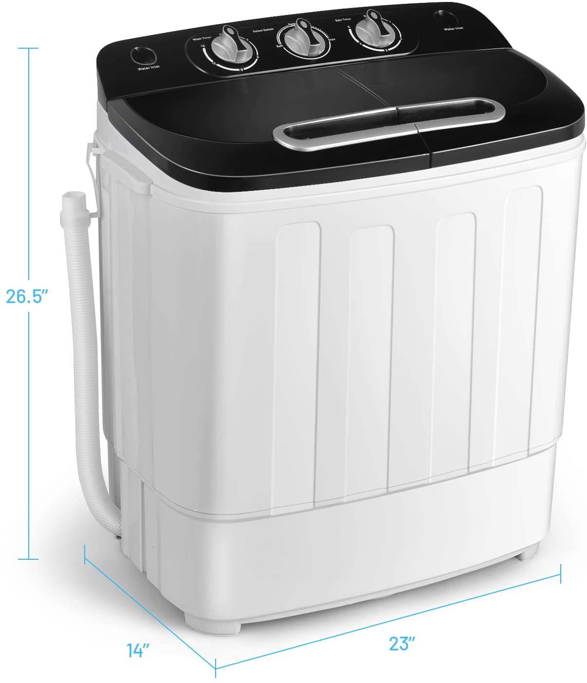 Portable Washer and Dryer Combo XPB36-1208-Black Mini Washing Machine,  Black - Walmart.com
