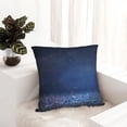 thumbnail image 5 of Wukai Retro Blue Glitter Premium Polyester Fleece Pillow Covers with Hidden Zipper Closure,Luxuriously Soft and Durable-16"x16", 5 of 7