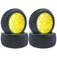 thumbnail image 2 of Wheels Tires Fit for HSP 94166 94106 Crawler Trucks Yellow, 2 of 3