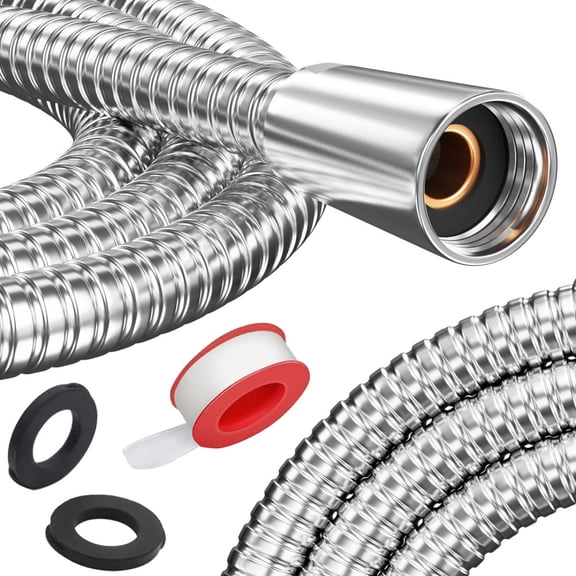Ultra-Flexible Shower Hose, Extra Long Kink-Free Stainless Steel Replacement with 360 Degree Rotatable Connector, for All Shower Setups