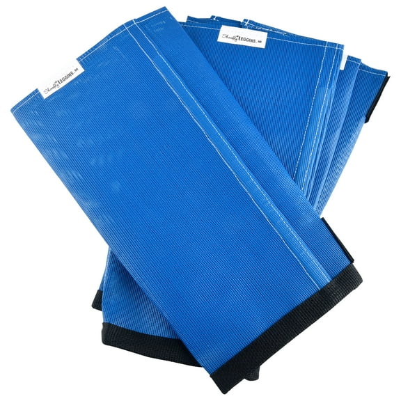 SHOOFLY Horse Leggins - Loose Fitting Boots, Breathable Plastic Mesh (Blue/Large)