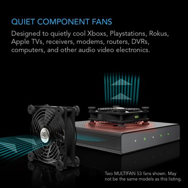 AC Infinity MULTIFAN S3-P – Quiet 120mm USB Cooling Fan For AV Cabinets, DVR, XBOX – 52 CFM