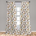 thumbnail image 4 of Ambesonne Butterfly Curtains, Swallowtail Spring Animal, Pair of 28"x95", Orange Dark Grey and White, 4 of 4