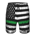 thumbnail image 3 of Goofa American Flag Printed Mens Swim Trunks Summer Quick Dry Short Beach Swimwear Bathing Suits-Large, 3 of 6